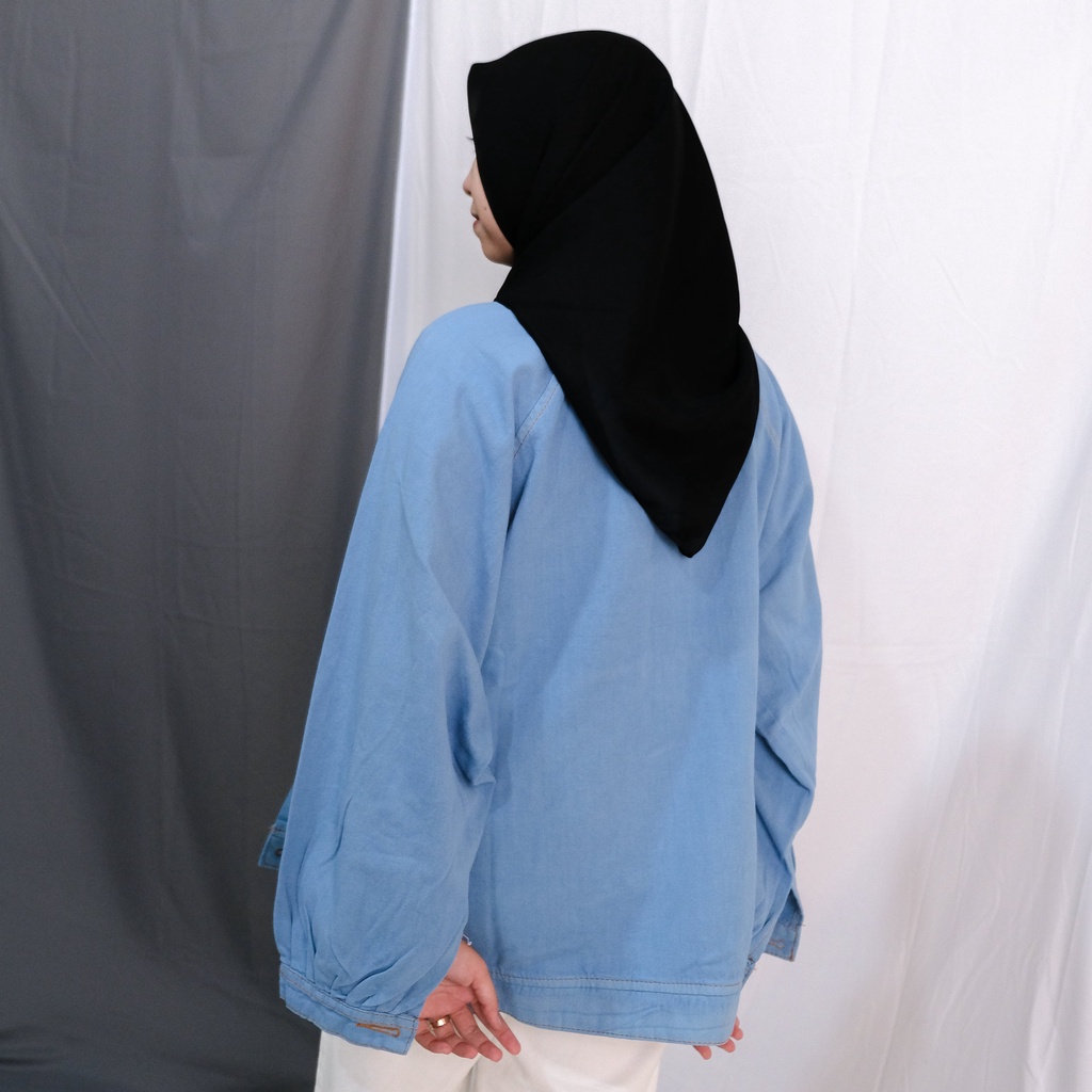 VIRSA JAKET JEANS WANITA/ JAKET JEANS OVERSIZE