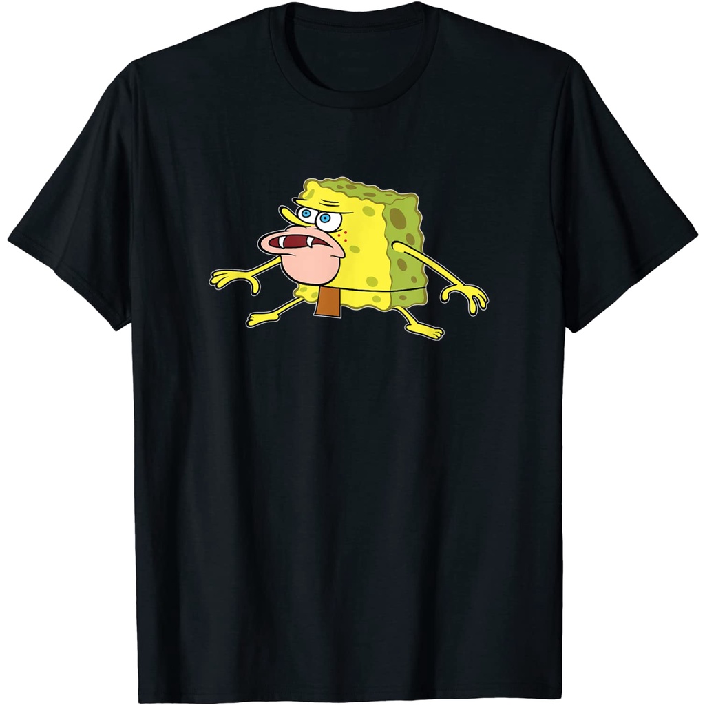 Baju Dewasa Spongebob Squarepants Caveman Meme T- Shirts