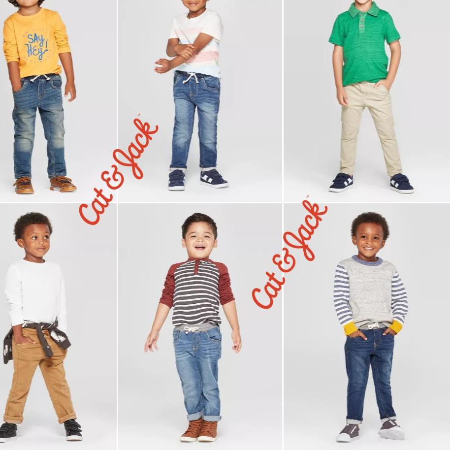 ⅎ RESTOCK  Cat & Jack Toddler Boys Pull-On Jeans / Celana Jeans Anak Laki ☁