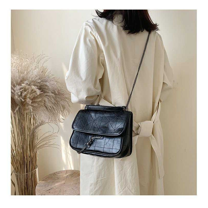 Tas bahu tas selempang wanita motif polos soft rocker crossbody fashion style #035