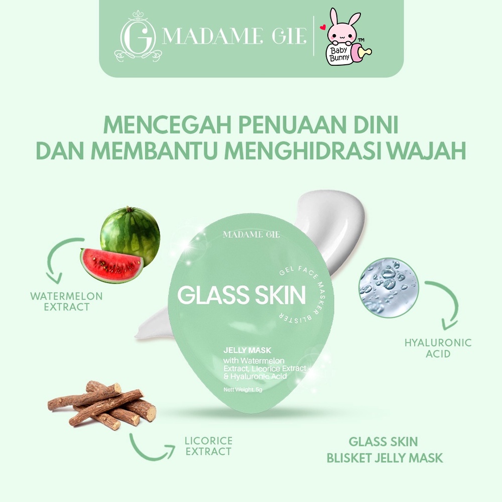 ❤ BELIA ❤ MADAME GIE Gel Face Masker Blister Jelly Mask 5g | BPOM | Masker Wajah