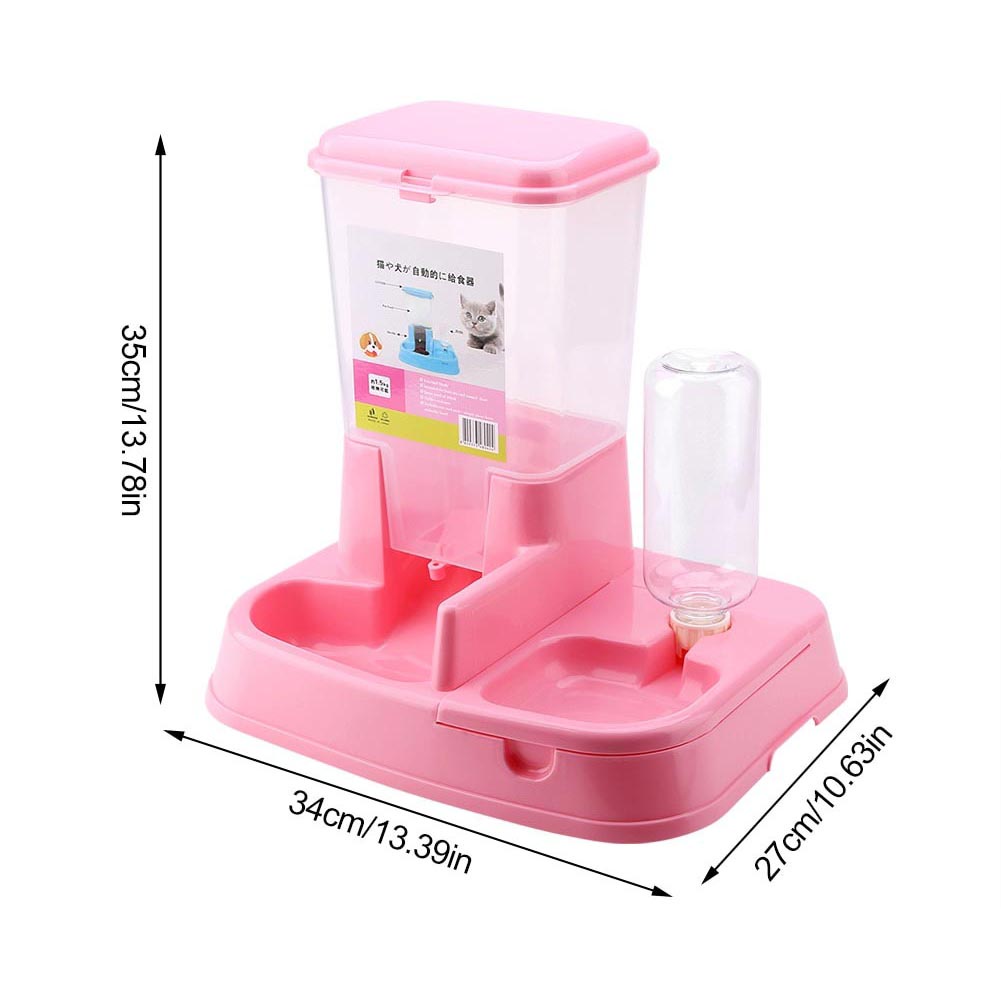 Home Tempat Makan Anjing Kucing Automatic Pet Food Dispenser