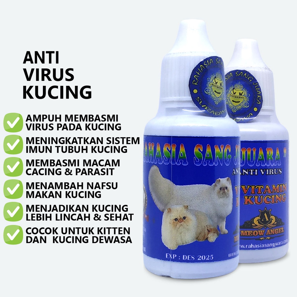 VAKSIN KUCING OBAT ANTI VIRUS KUCING MENINGKATKAN IMUN DAYA TAHAN TUBUH KUCING DAN OBAT CACING KUCING