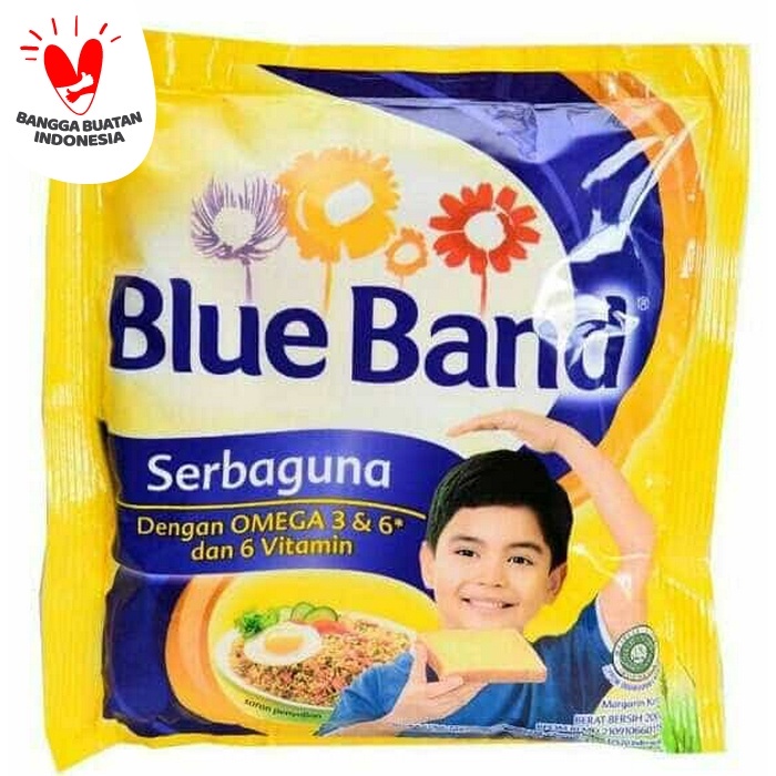 

butter-mentega- margarine blueband sachet 200gr -mentega-butter.