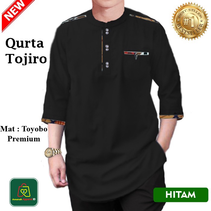 Baju Koko Baju Koko Pria Muslim QURTA TOJIRO Katun Premium M - XXL / 23151-23157(L5D7) Koko Premium 