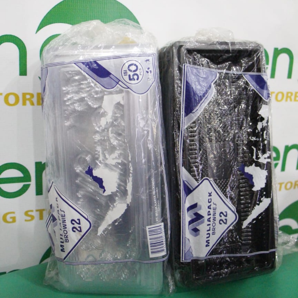 MIKA BROWNIES KOTAK MULIAPACK SIZE L UKURAN 22CM ISI 50 SET MIKA BROWNIES PERSEGI MIKA KOTAK BROWNIE