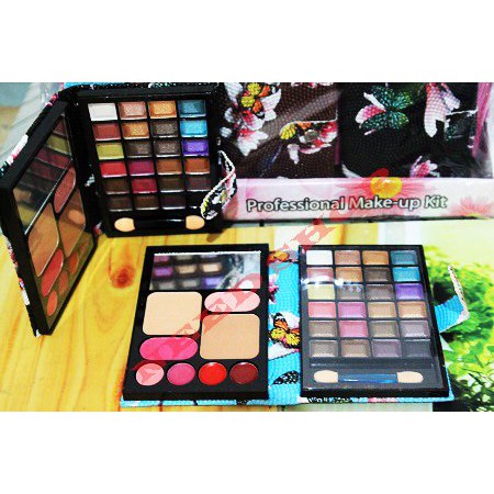 EYESHADOW DOMPET NYX CASE BUNGA 32 COLOUR BAHAN KULIT