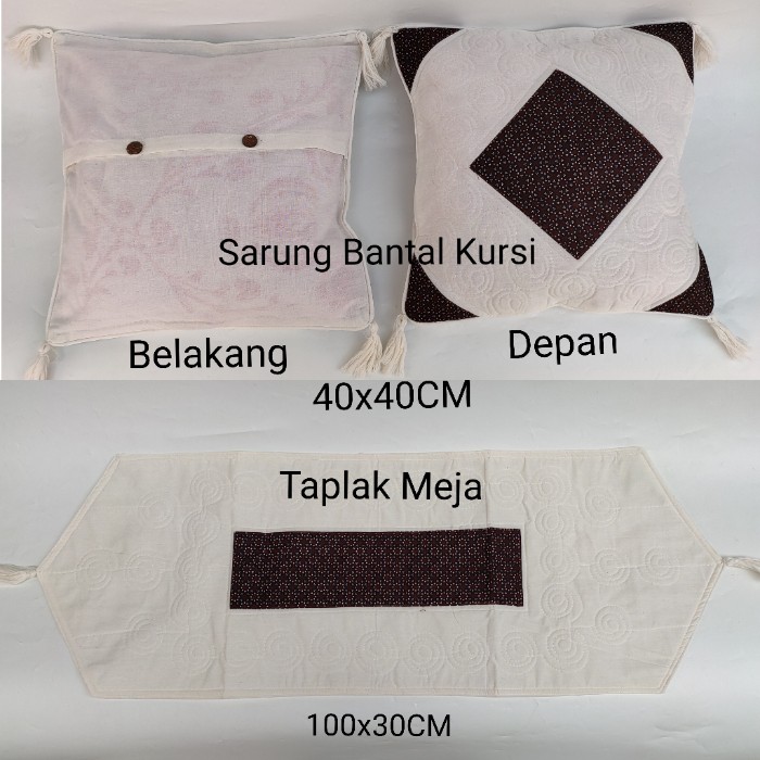 Sarung Bantal Kursi Sofa Batik Murah Set Taplak Meja Khas Jogja