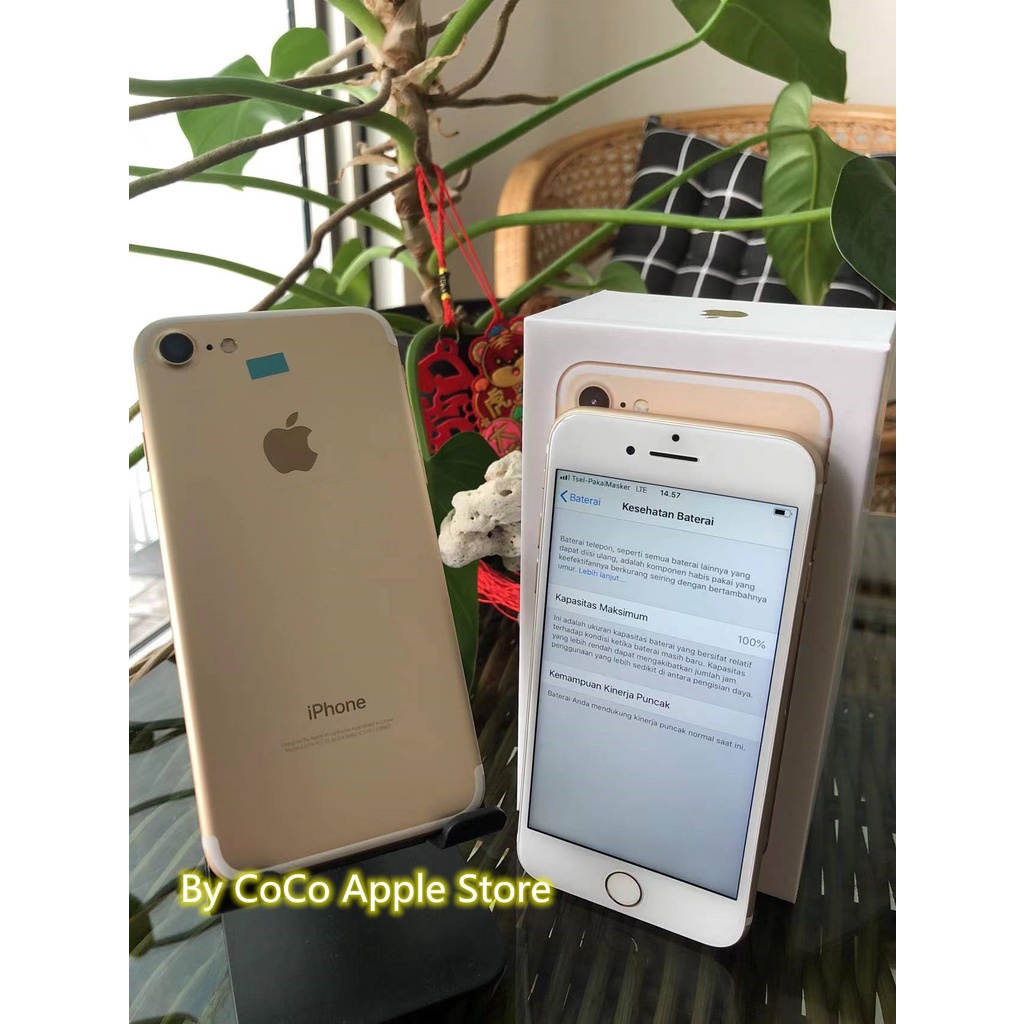 iPhone7 32GB All Sim Silent Fullset Original Second  Mulus100% Like New 3utools All  Green  (Garansi 1 Tahun)