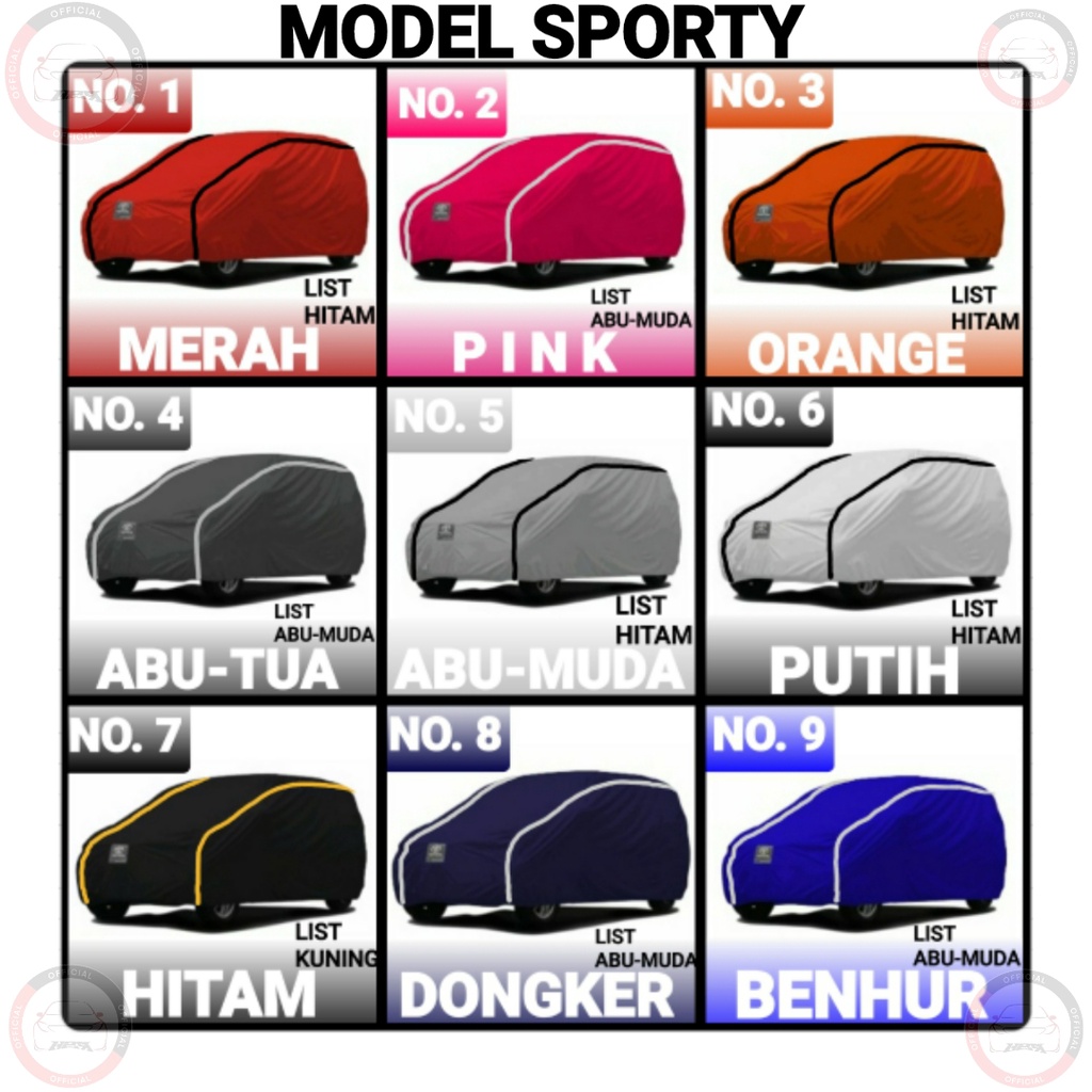 Cover Mobil Avanza Xenia Ertiga Xpander Mobilio Calya Sigra Brv Hrv Rush Terios All LIvina S,Cross Juke Outlander Vitara Eskudo Kijang Confero Esspas Carry Pic,up Taft gt fanther Luxio Grandmax Apv  dll-3