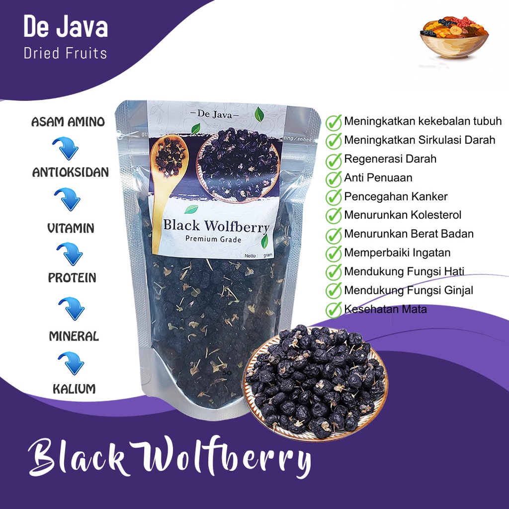

Goji Berry Hitam Teh Goji Berry Hitam Black Goji Berry Tea Kici Hitam Black Wolfberry 10 - 50 gram