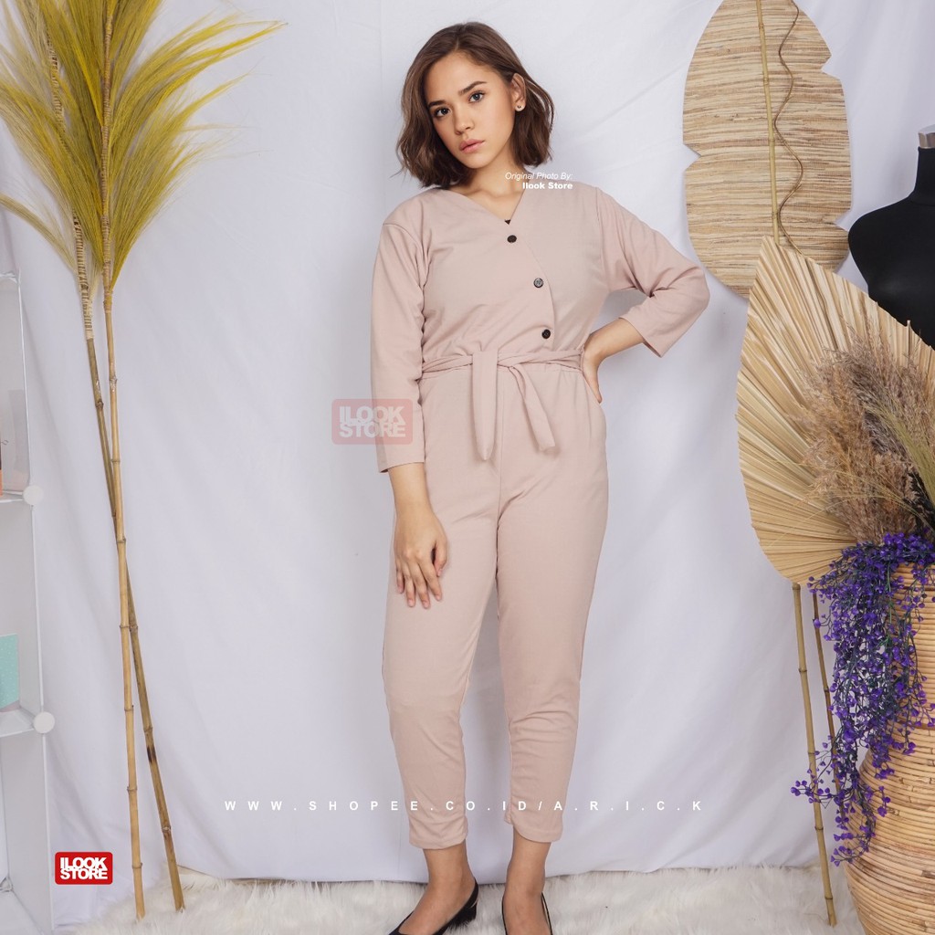 SEQUILBY JUMSUIT / JUMSUIT WANITA / JM SEQUILBY - Bahan Creap