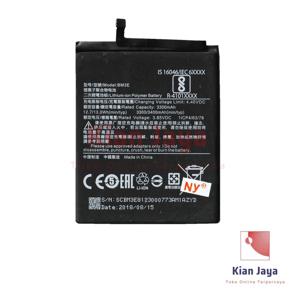 Baterai XiaoMi Mi 8 BM3E Original OEM Batre Batrai Battery Hp Mi8 BM 3E Ori