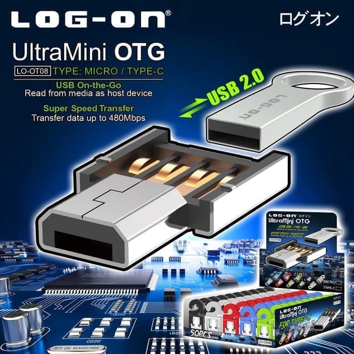 OTG ULTRA MINI LOG-ON LO-OT08 TYPE-C TRANSFER SPEED UP TO 480MBP/S