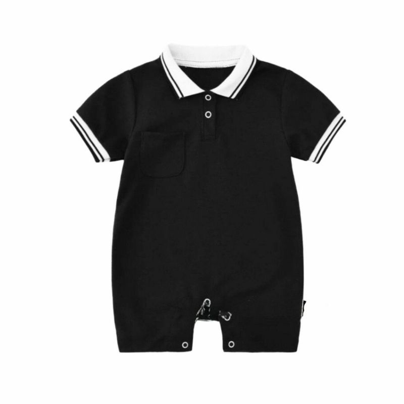 Romper Kerah Fashion bayi 0-12 bulan baju putih bayi