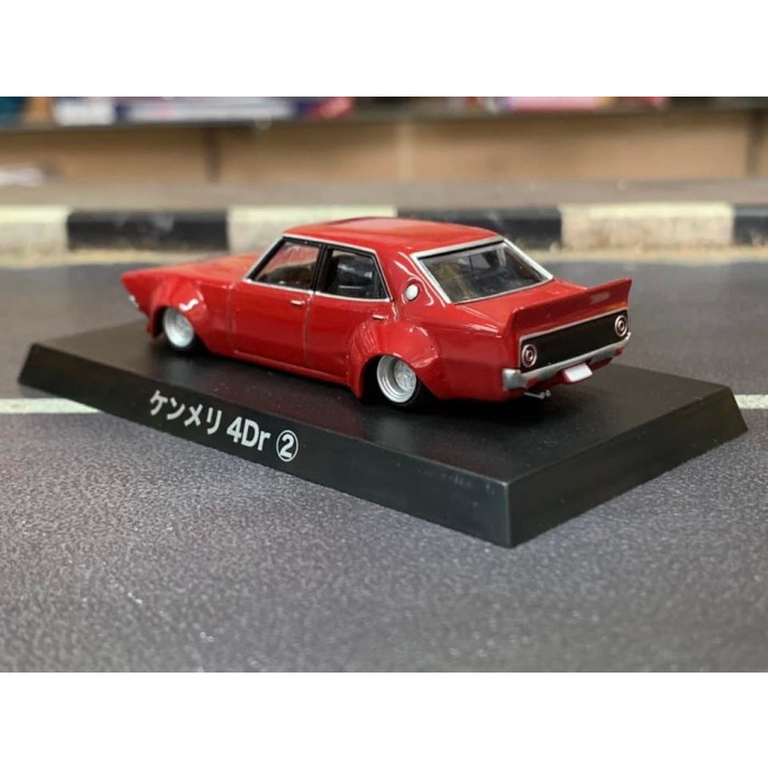 Aoshima 1/64 Grachan Best Vol 2 Nissan Kenmeri 4Dr Merah