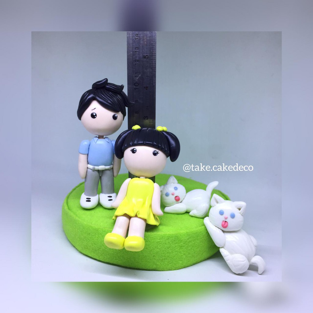 

Hiasan Clay Figurine Kue Ulang Tahun Standing Boy Sitting Girl (Anak Cowok & Cewek) Kucing Cat