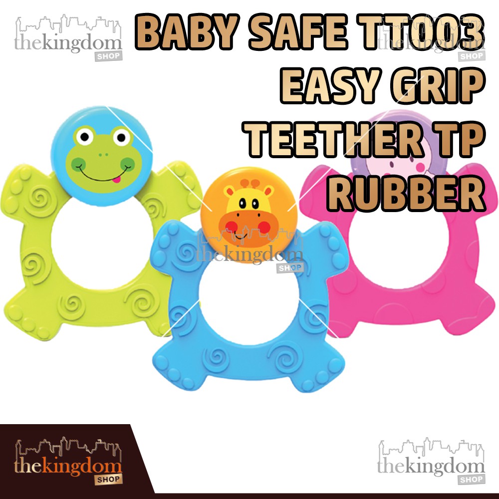 Baby Safe TT003 Easy Grip Teether TP Rubber Mainan 