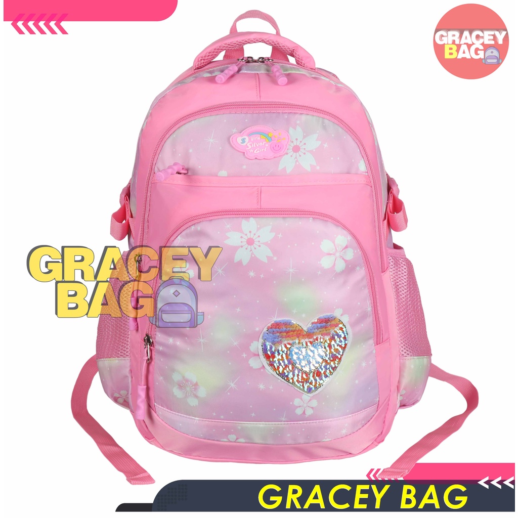 GB-70119E Tas Ransel Sekolah Anak Perempuan / Remaja Silvergirl