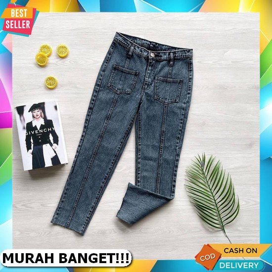 Hito Pants Celana Boyfriend Jeans Ori By Qaisara Celana Jins Kekiian T Fwr - 27-34 Akino Kulot Jeans