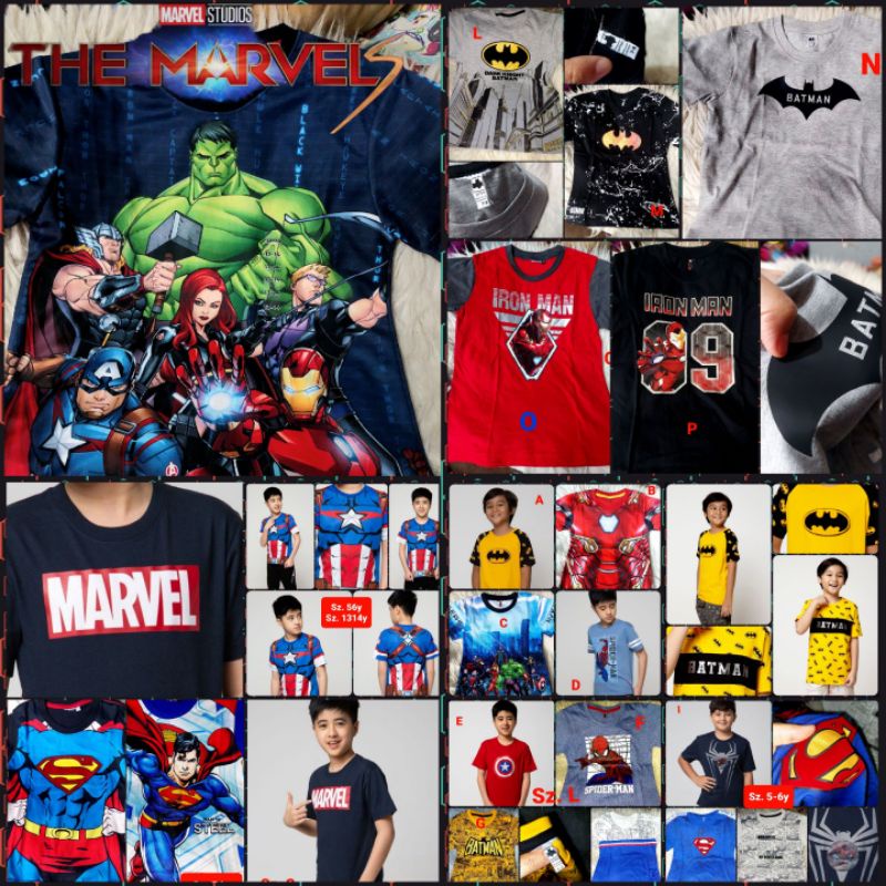 12.12 TERMURAH Short Sleeve T-Shirt Anak MARVEL ORIGINAL_MATAHARI DEPT STORE