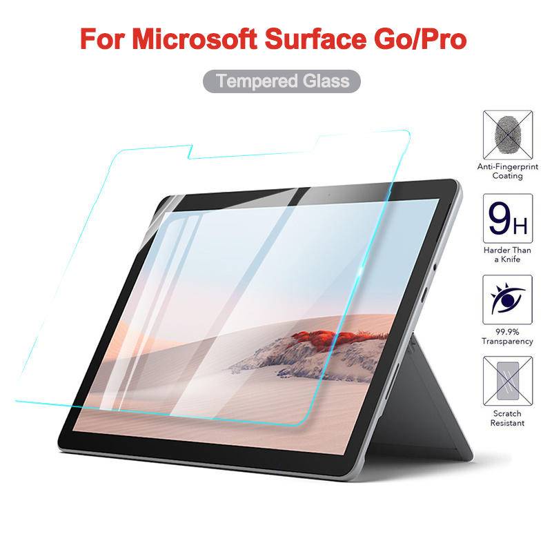 2pcs Tempered Glass For Microsoft Surface book Laptop 1 2 3 13.5 Tablet Pelindung Layar Untuk Surface Pro 4 5 6 7x2021 13 12.3 GO 2 3 10.5 10.0 Premium 9H Anti Blue Glass Film