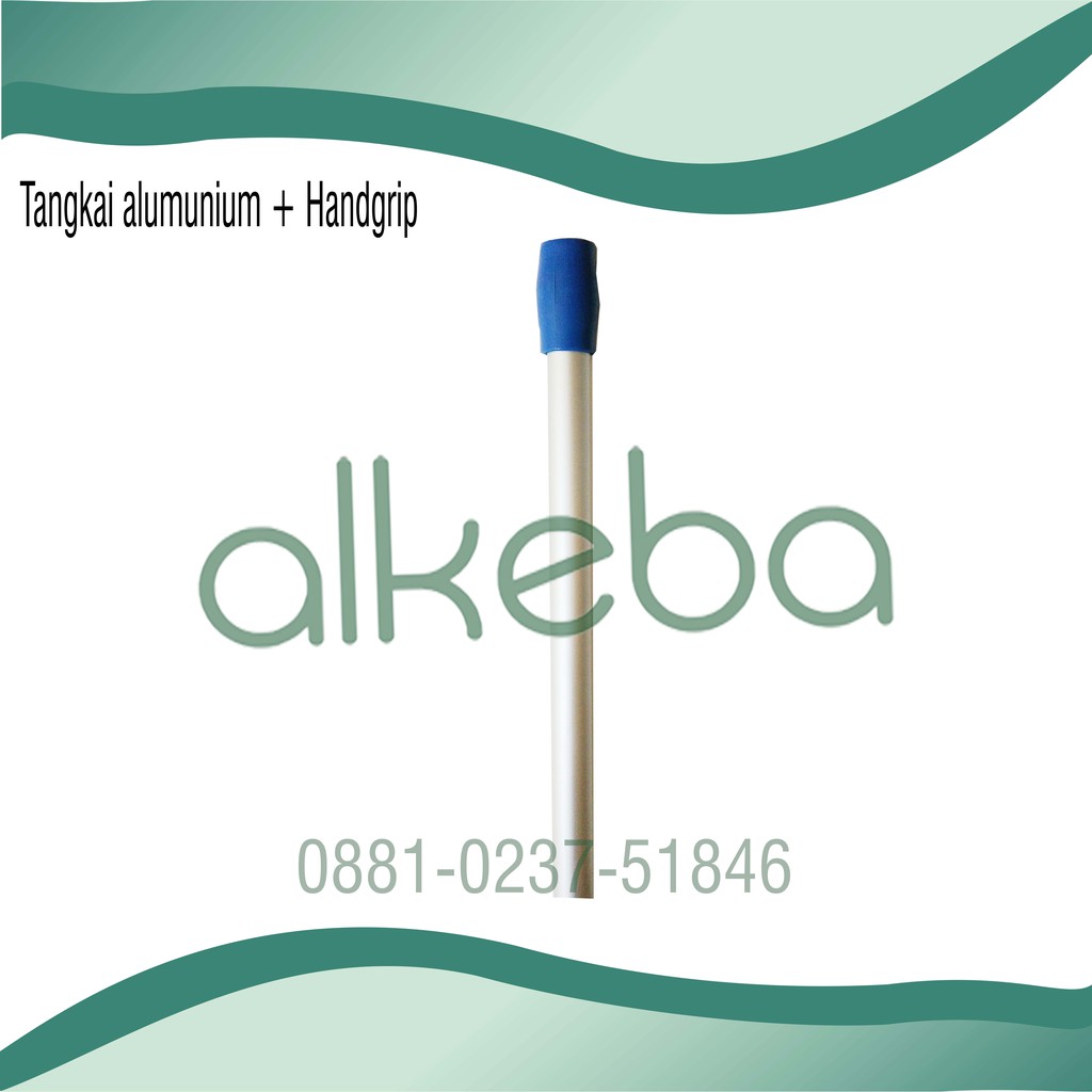 Tangkai alumunium plus handgrip stick pegangan lap pel lobby BIRU