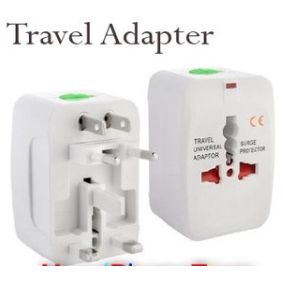 (NCS) Universal Travel Adapter all in1 Home Adaptor EU AU UK US Plug Colokan Steker Stop Kontak 3 ke 2