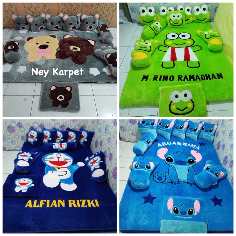 TERMURAH !!! Karpet Karakter Bulu Rasfur Full Set Tebal busa inoac 5 cm / Kasur Busa Inoac Bulu Rasfur Murah / Kasur Karpet Murah / Kasur Santai Bulu Rasfur Murah Tebal Busa 5 cm / Kasur Bulu / Karpet Bulu Tebal Murah Dan Ekonomis