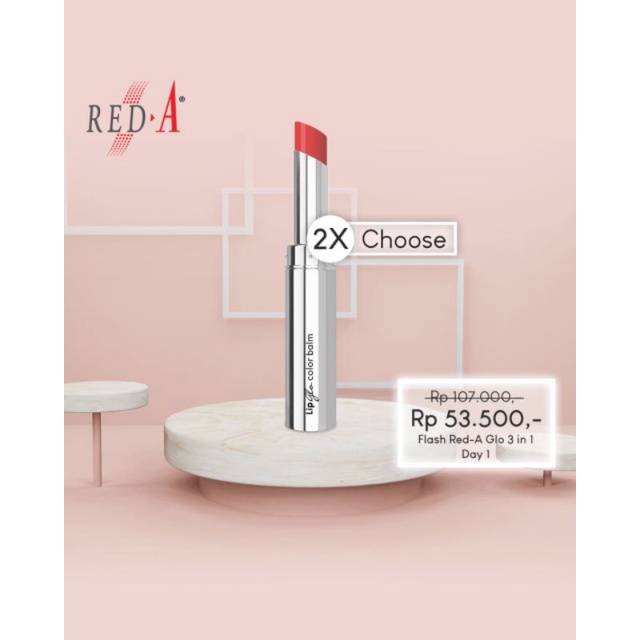 Paket 2 Lip Glo Color Balm Red A