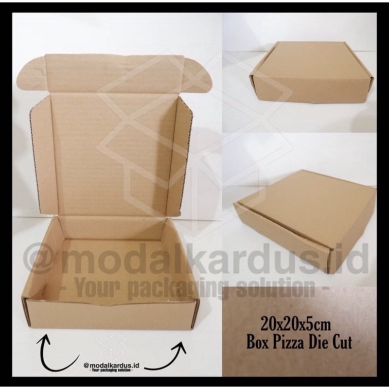 

Box Pizza Die Cut polos 20x20x5cm