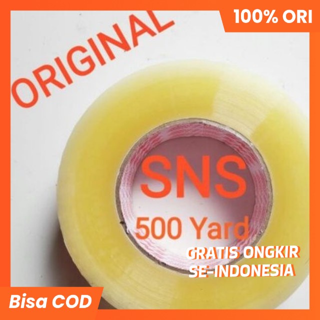 

LAKBAN BENING/COKLAT 500 YARD 300 METER X 45MM SNS KUALITAS INDUSTRI