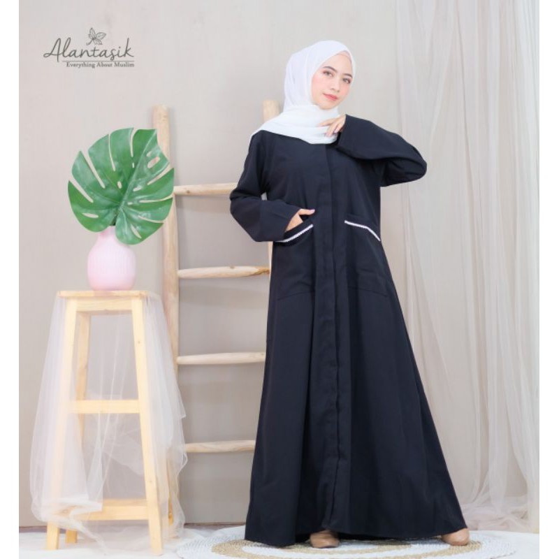 Gamis jet black Abaya Saudia GR.1