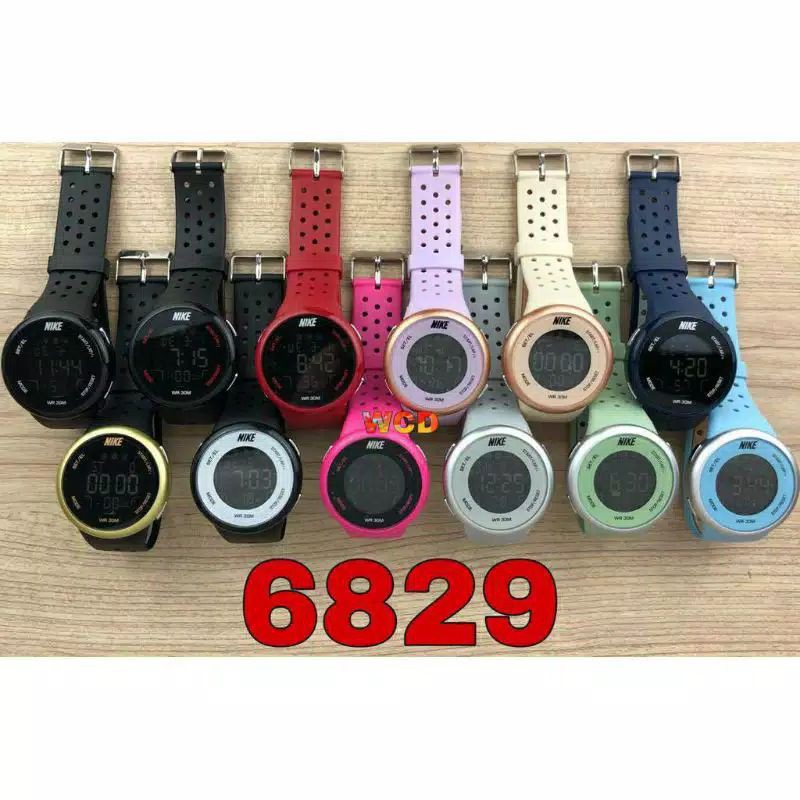 (Terima Cod)Jam Tangan Wanita/Pria NiKe Nk bulat-6166QL Strap Rubber(Dikirim Dari Jakarta)