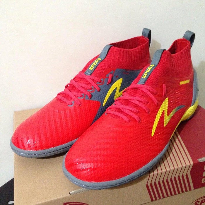 Ready Stock Sepatu Futsal Specs Accelerator Infinity In Emperor Red 400683 Ori Olahraga - Sepak Bola