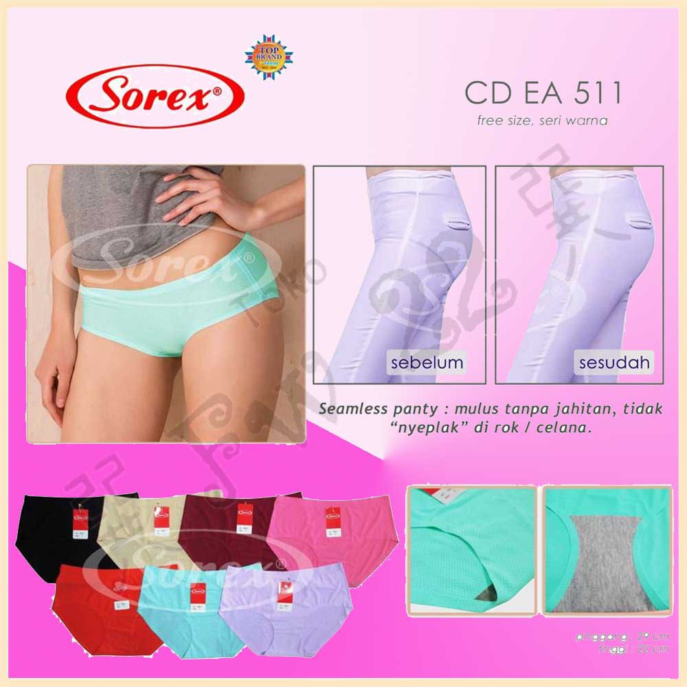 CD Wanita Sorex EA511 Bahan Seamless Adem Dengan Ukuran Midi Freesize