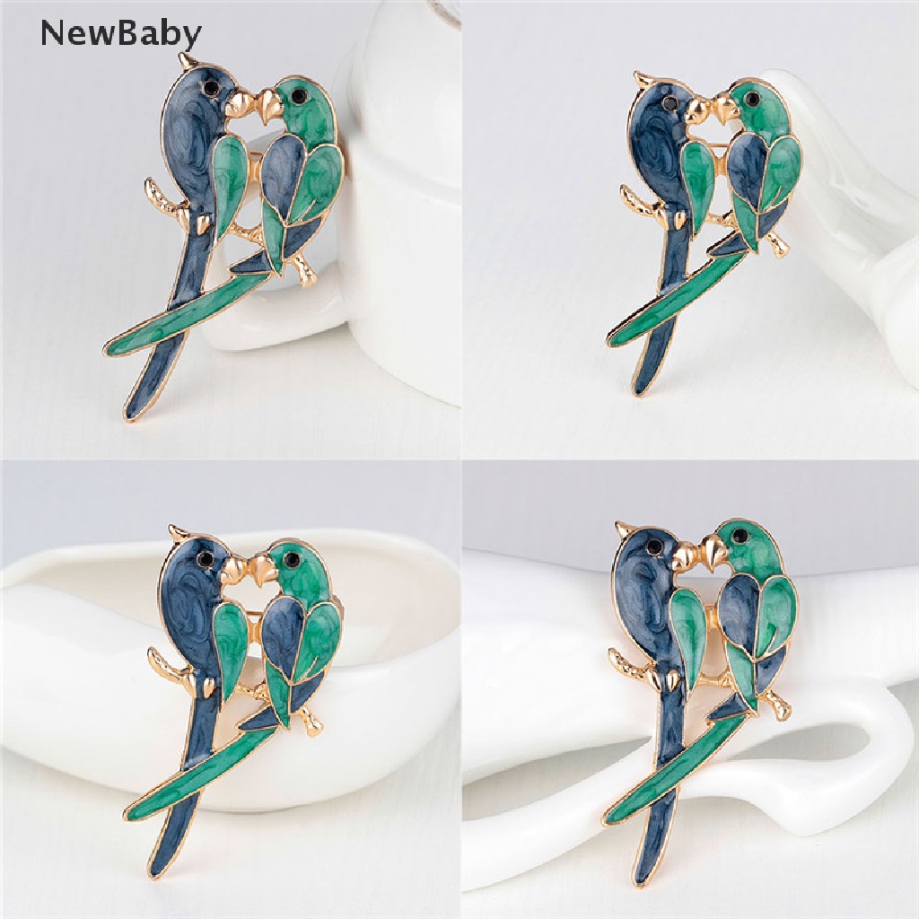 Newbaby Bros Pin Lapis Emas Desain Hewan Natal Aksesoris Wanita