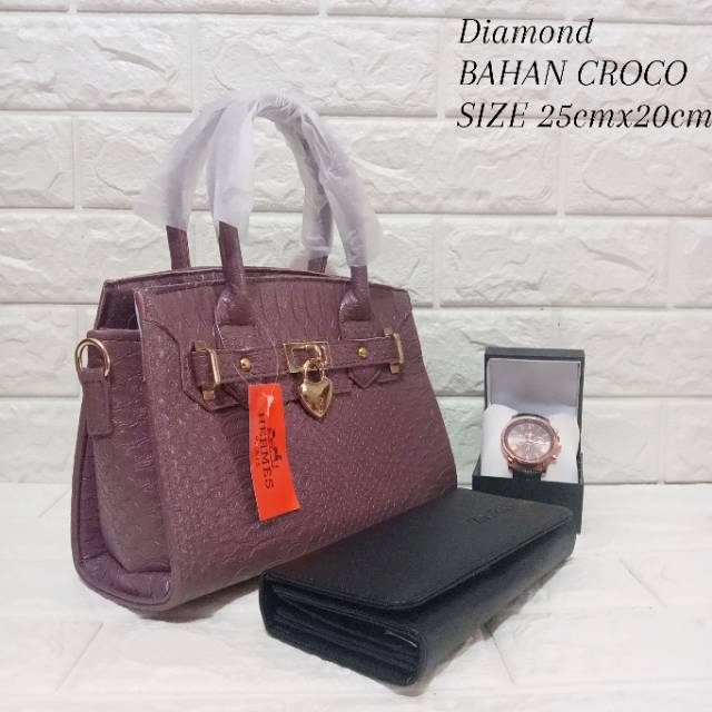 Tas wanita paket 3in1 caroco diamond