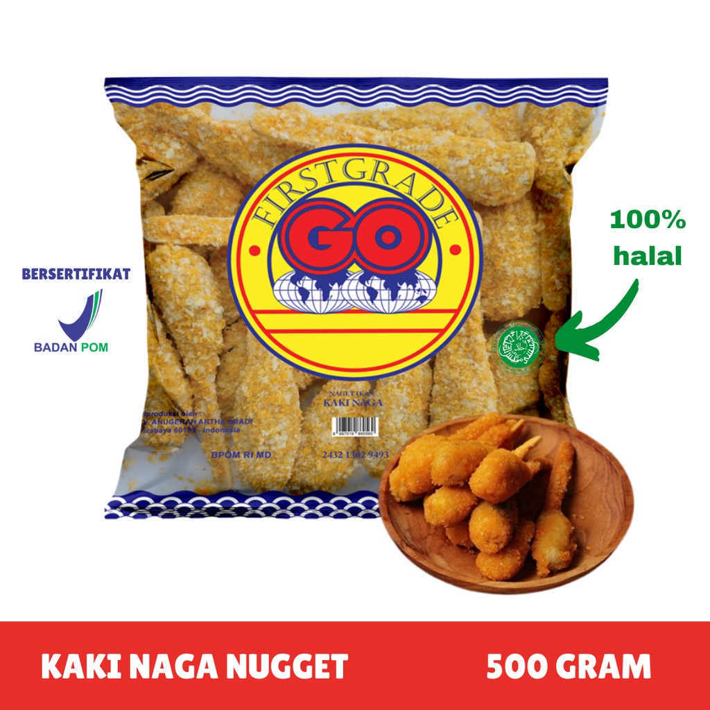 

[FROZEN FOOD GO] KAKI NAGA (500Gr) NAGET STIK IKAN BAKSO/SOSIS BPOM HALAL