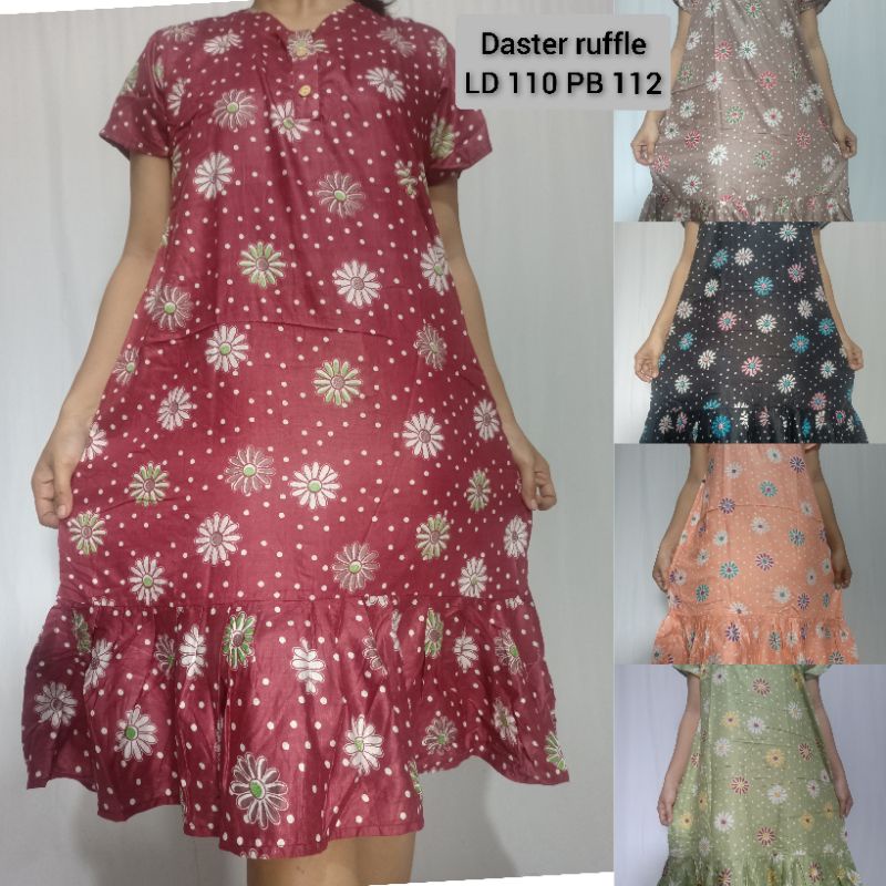 daster viral kekinian ruffle bali | LD 110 busui friendly|rempel bawah