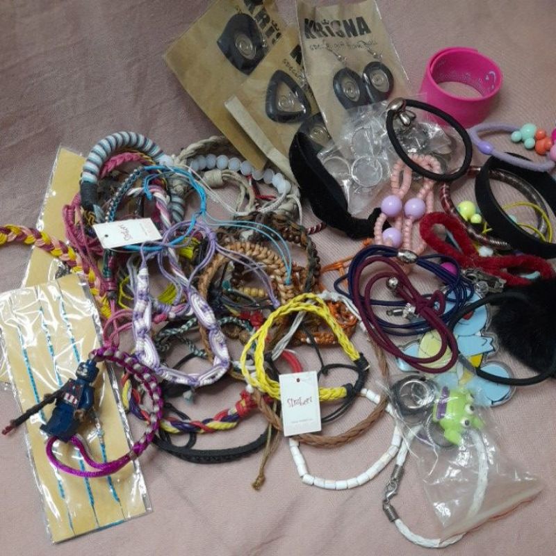 /TAKE ALL/ new & preloved MIX gelang & karet rambut