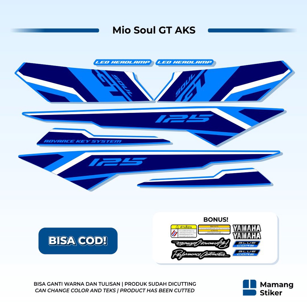 Striping Yamaha Mio Soul GT AKS 125 Variasi Original (8) 2015 2016 2017 2018 2019 2020 2021 LED Full