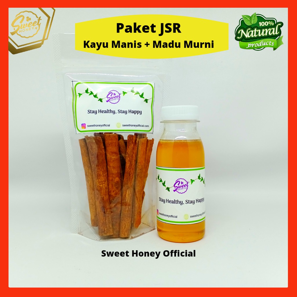 

Paket JSR Rempah Rimpang Kayu Manis Batang Cinnamon Stick Dan Madu Murni Asli