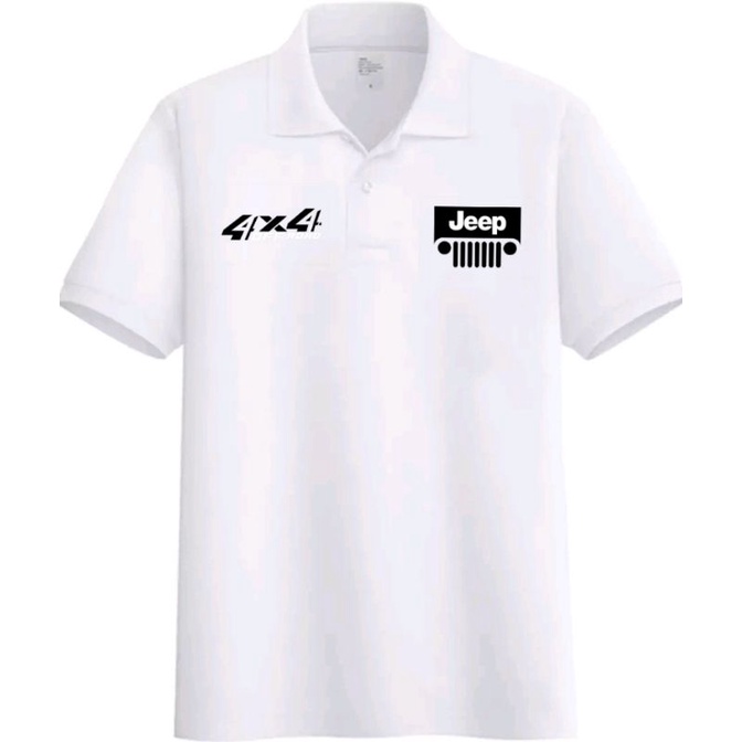 kaos kerah polo tshirt JEEP KAOS SABLON DIGITAL PREMIUM