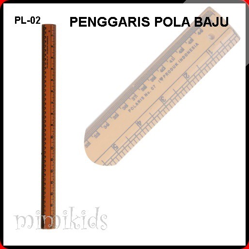 

Penggaris Jahit Pola Lurus / Skala Plastik Inch / 45 Cm POLARIS NO. 07 PL-02