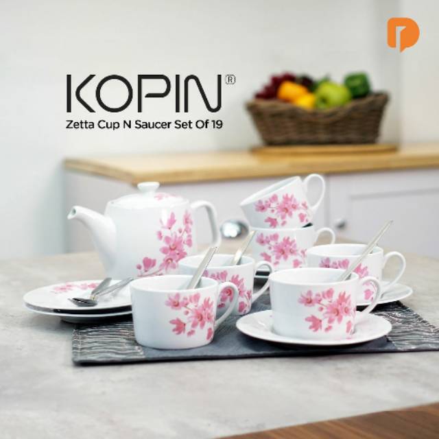Kopin Zetta Cup N Saucer Set Of 19