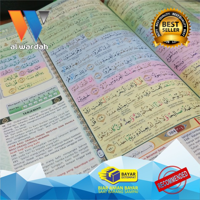 Bisa COD Al Qur'an Mudah Hafalan Perkata AL Hufaz Ukuran Besar A4 ( 21 X 29 Cm ) Packing Kardus