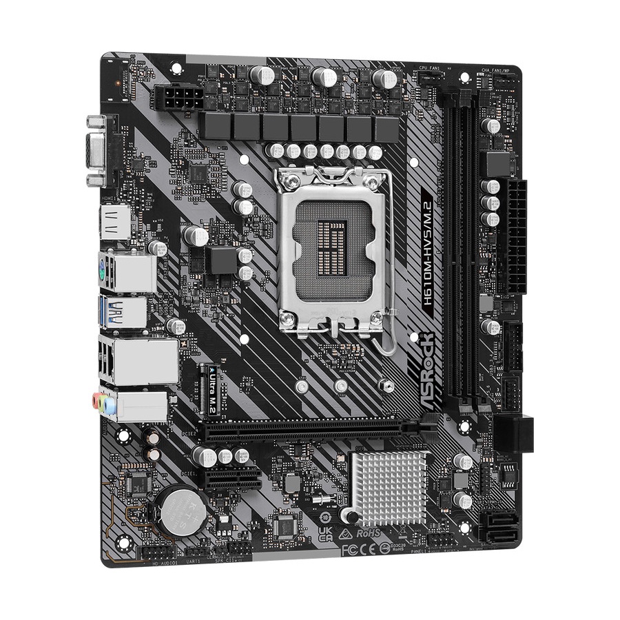 ASRock H610M-HVS/M.2 R2.0 (LGA1700, H610, DDR4, USB3.2, SATA3)