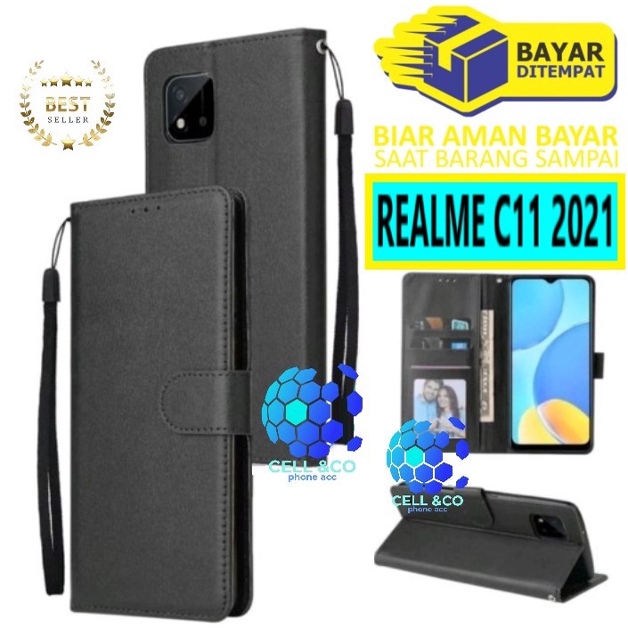 Flip cover REALME C11 NEW 2021 Flip case buka tutup kesing hp casing flip case leather wallet