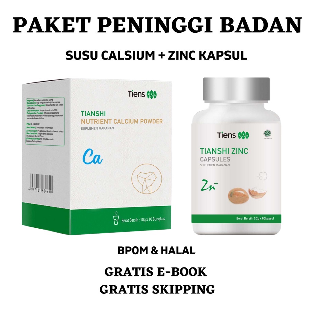 

Peninggi Badan Tiens Original Susu Calcium + Zinc Kapsul | Bisa COD